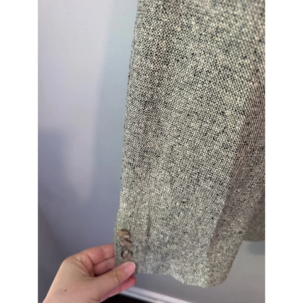 Bert Pulitzer Collectors Edition Mens 100% Silk Tweed Blazer Sport Coat Tan 31L